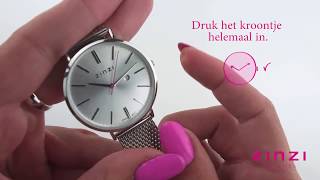 NL  Zinzi Retro Watch instructievideo [upl. by Honorine]