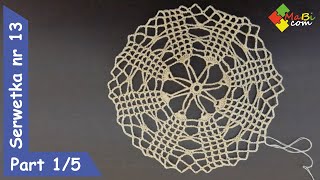 Serwetka nr 13 rząd 112 łapacz snów  Crochet doily number 13 row 112 [upl. by Assirual]