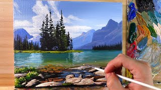 How to Paint Lakeshore Landscape  Correa Art [upl. by Barthel]