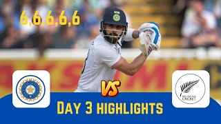 India vs New Zealand 1st Test 2024 Day 3 Highlights  Ind vs NZ [upl. by Vorfeld]