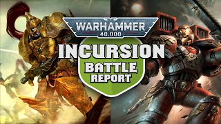 Adeptus Custodes vs Blood Angels Warhammer 40k Incursion Battle Report Ep 11 [upl. by Esirtal443]