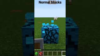 minecraft   Minecraft normal blocks Vs unbreakable blocks   Minecraft video game  👽💀💀💀👣👽 [upl. by Hall]