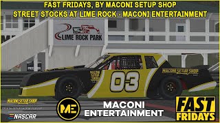 Fast Fridays Presented by Maconi Setup Shop Street Stocks at Lime Rock  Maconi Entertainment [upl. by Ishmul]