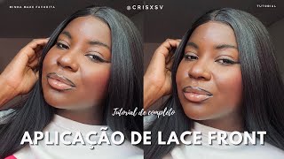 APLICAÇÃO DE LACE FRONT COMPLETA  primeira colocação 🤍 [upl. by Airamalegna]