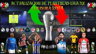 Actualización MANUAL DE PLANTILLAS  Liga MX Clausura 2024  FIFA22 [upl. by Llehctim]