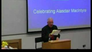 Alasdair MacIntyre On Having Survived Academic Moral Philosophy 1 of 4 [upl. by Hayott]