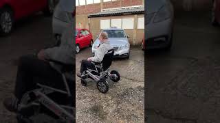 Using an electric folding wheelchair on rough terrain  SMART CHAIR X customer demo [upl. by Amikehs895]