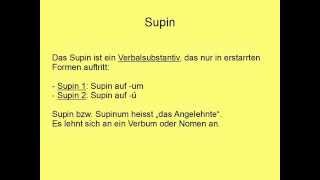 Sprachen Latein  Supinum [upl. by Yrrac]