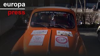 Una manifestación motorizada protesta contra quotlas prohibiciones y restricciones de Madrid 360quot [upl. by Dinan]