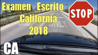 EXAMEN DE MANEJO ESCRITO DE CALIFORNIA 2018PREGUNTAS EN ESPAÑOL [upl. by Emixam241]