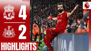 Salah Double Gakpo amp Jones Goals Liverpool 42 Newcastle  Highlights [upl. by Dnomasor487]