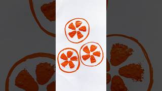 Orange 🍊 Easy way painting for kids orange art painting shorts pipafuntv [upl. by Nytsirc596]