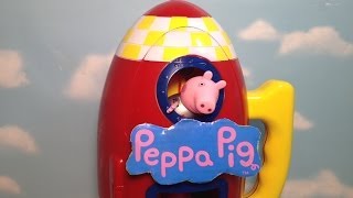 Peppa Pig Space Ship Funny Rocket Ship Toy Review [upl. by Milde]