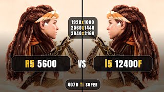 Ryzen 5 5600 vs i5 12400F  1080p 1440p 4K  Biggest Comparison  4070 Ti Super [upl. by Davy253]