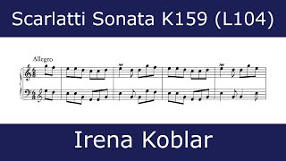 Domenico Scarlatti  Sonata in C major K159 Irena Koblar [upl. by Lysander]