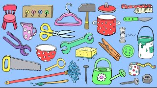 Deutsch lernen 75 Haushaltsgegenstände – 75 household items  German for beginners [upl. by Witha]