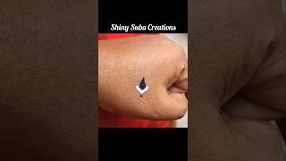 Simple Bindi Design By Shiny Suba Creations bindi pottu tattoo art shorts trending [upl. by Duwad]