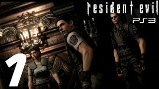 Resident Evil HD Remaster PS3  Chris Walkthrough Part 1  The Mansion [upl. by Akenet878]