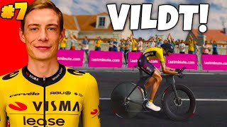 VINGEGAARD VILD ENKELSTART 7 Dansk Tour De France 2024 Spil PCPS4PS5 [upl. by Bevash]