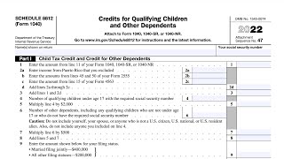 Credit Limit Worksheet A Walkthrough Schedule 8812 [upl. by Leizo]