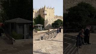 The Damascus Gate of the Old City of JerusalemIsrael 2024 [upl. by Ahsinrat515]