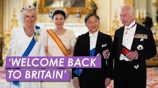 King And Queen Host Japanese Royals at Glittering State Banquet [upl. by Mavra]