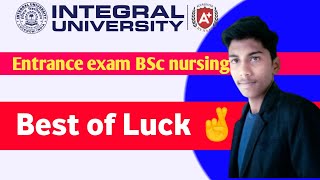 Integral University entrance test BSc nursing [upl. by Edmund]