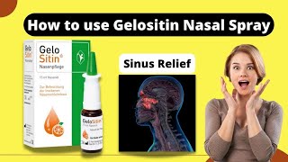 Gelositin nasal spray how to use  Gelositin Nasenpflege Nasenöl [upl. by Carn]