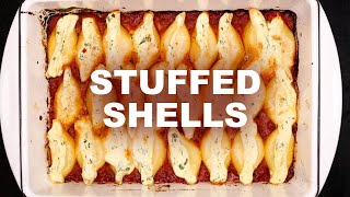 Stuffed shells with garlic bread [upl. by Ajiat]