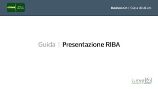 Credem Business On  Presentazione RIBA [upl. by Etnahc]