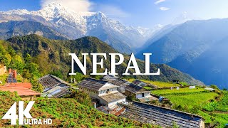 FLYING OVER NEPAL 4K UHD  Relaxing Music Along With Beautiful Nature Videos  4K Video HD [upl. by Socem]