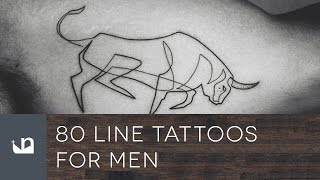 80 Line Tattoos For Men [upl. by Elleryt]