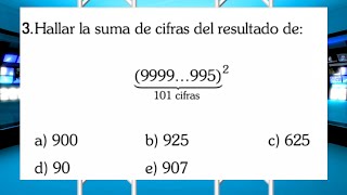 003 RAZ INDUCTIVO  Hallar la suma de cifras del resultado de [upl. by Medora]