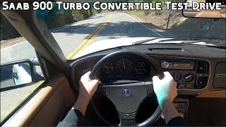 1989 Saab 900 Turbo Convertible Test Drive [upl. by Eirot]