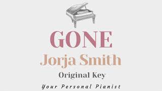 Gone  Jorja Smith Original Key Karaoke  Piano Instrumental Cover with Lyrics [upl. by Leasi]