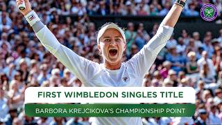 Barbora Krejcikova wins Wimbledon  Winning Moment and Celebration  Final  Wimbledon 2024 [upl. by Ydrah]