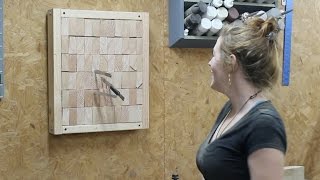 Making an End Grain Knife Throwing Target [upl. by Casey]