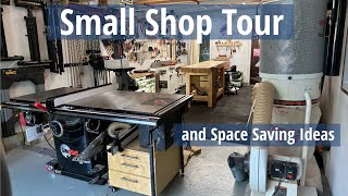 Is 350 square feet enough space for a well equipped work shop One Car Garage Woodworking Shop Tour [upl. by Goldston]