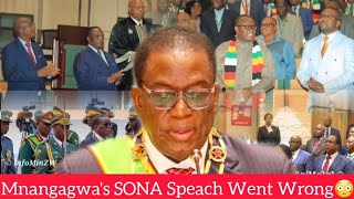 WATCH Mnangagwas SONA Speach Went Wrong😳 [upl. by Sonni]