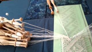 Bobbin lace demonstration [upl. by Eiznek]