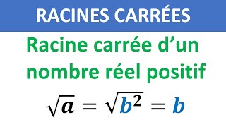 COURS Racine carrée d’un nombre réel positif ► Racines carrées  3ème année collège  3APIC Biof [upl. by Serilda]