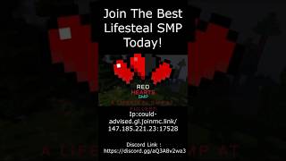 Join this Lifesteal SMP server now New Season shorts lifestealsmp lifesteal RedHearts SMP [upl. by Siduhey]