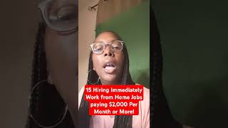 Top 15 Work from Home Jobs for 2024 shorts [upl. by Eikcid]