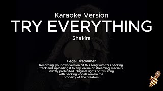 Shakira  Try Everything Karaoke Version [upl. by Lowrie]