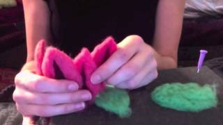 Needle Felting Tutorial  Making a Flower [upl. by Akehsay]