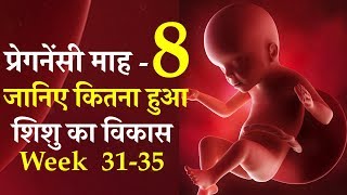 प्रेगनेंसी के 8 माह तक शिशु का विकास  Pregnancy month 8  Baby development in womb in 3135 weeks [upl. by Thurstan]