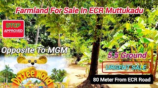 farmland for sale in ecr muttukadu chennai  plot for sale in ecr [upl. by Wilek]