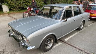 1969 Ford Cortina MK2 1600E WDA 221G Humber Bridge Classic Car Night 150923 [upl. by Balfore]