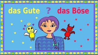 Deutsch Liebe Trost Freude  Gefühle  abstrakte Begriffe  German lesson beginners [upl. by Tadeo]