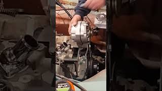 installing alternator sbc automobile chevypickup mechanic diy truck [upl. by Hufnagel]